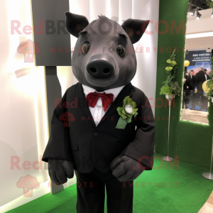 nan Wild Boar mascot costume character dressed with a Tuxedo and Pocket squares