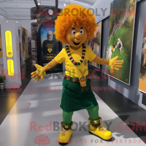 Mascot karakter van gele...