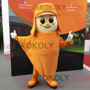 Maskotkarakter af en orange...