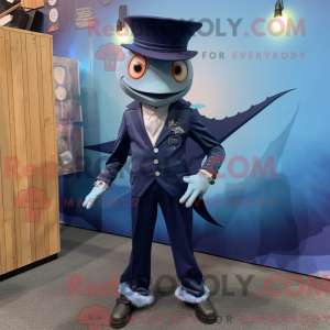 Mascot character of a Navy...