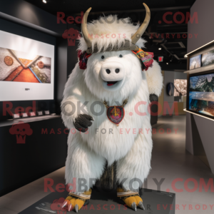 Maskottchen eines weißen...