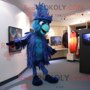 Mascot character of a Blue...