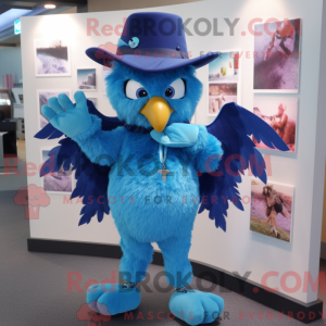 Mascot character of a Blue...