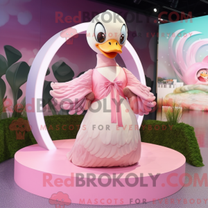 Maskot karakter af en Pink...