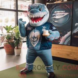 Mascot character of a Blue...