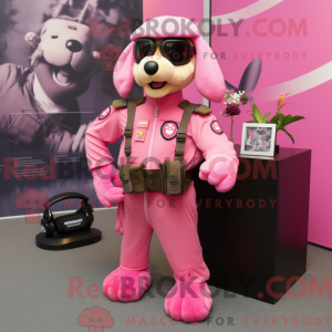 Mascottefiguur van een Pink...