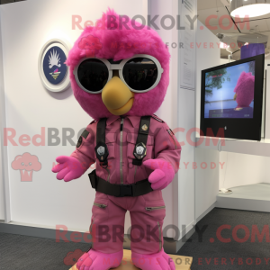 Mascot character of a Pink...