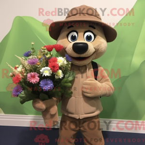 Maskot postava Tan Bouquet...