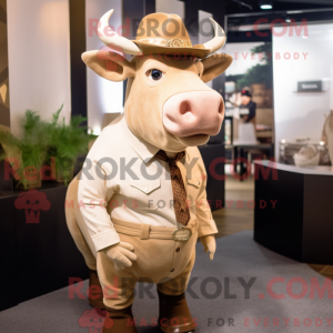 Maskot postava Tan Bull...