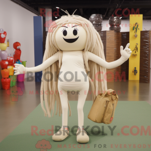 Mascot character of a Beige...