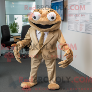 Mascot character of a Beige...