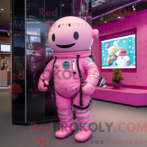 Máscara de astronauta rosa...
