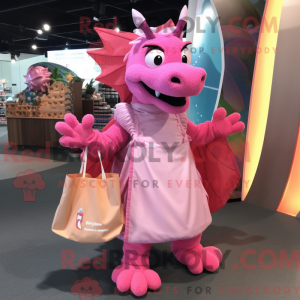 Mascot character of a Pink...