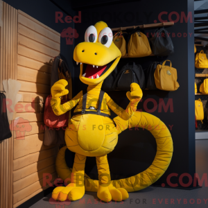 Mascot-karakter af en gul...