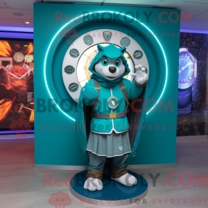 Mascot character of a Teal...