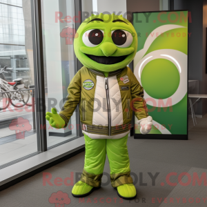 Postava maskota Lime Green...