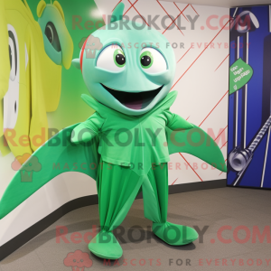 Mascot character of a Green...