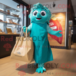 Mascot character of a Teal...