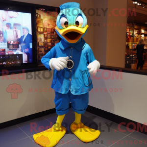 Mascot character of a Blue...
