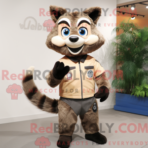Mascot character of a Tan...