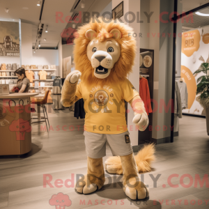 Maskotfigur af en solbrun...