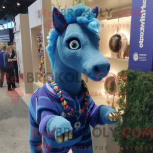 Mascot character of a Blue...