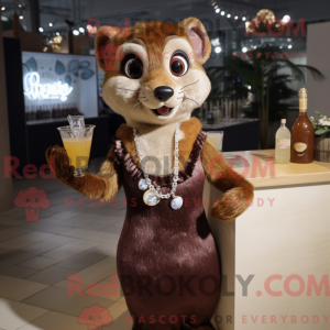Mascot character of a Brown...