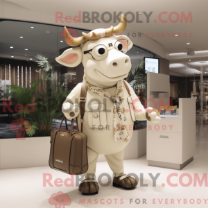 Mascot character of a Beige...