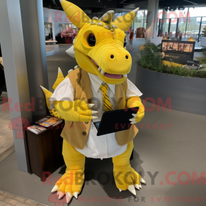 Maskottchen eines gelben...
