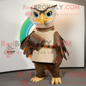 Postava maskota Tan Hawk...