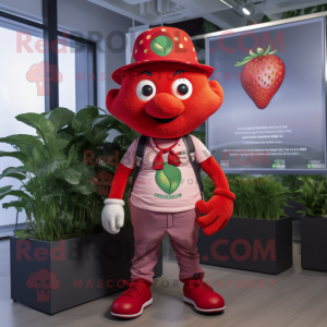 Red Strawberry maskot...