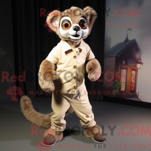 Mascot character of a Beige...