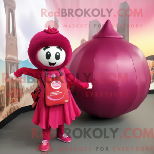 Mascot karakter van magenta...