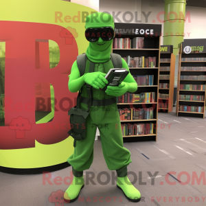 Postava maskota Lime Green...
