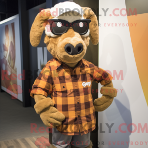 Mascot character of a Brown...