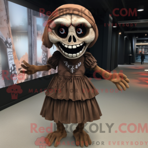Mascot character of a Brown...
