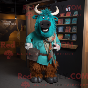 Mascot character of a Teal...