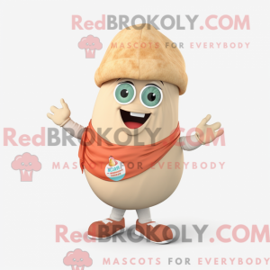 Mascot character of a Beige...