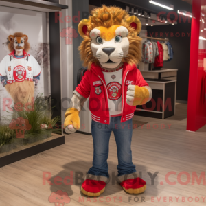 Mascot character of a Red...
