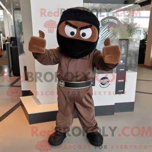 Mascot character of a Brown...