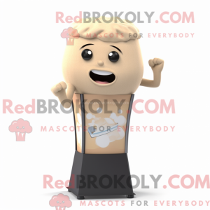 Mascot character of a Beige...