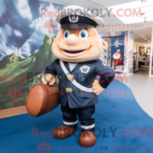 Mascot character of a Navy...