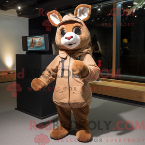 Mascot character of a Brown...
