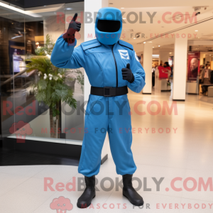 Mascot character of a Blue...