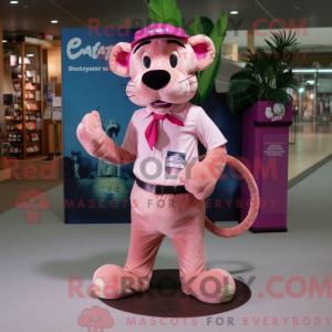 Máscara de cor rosa panter...