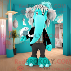Mascot character of a Cyan...