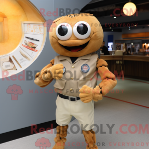 Mascot character of a Beige...