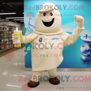Mascot character of a Beige...