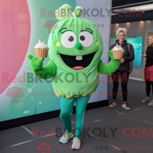 Mascot character of a Green...