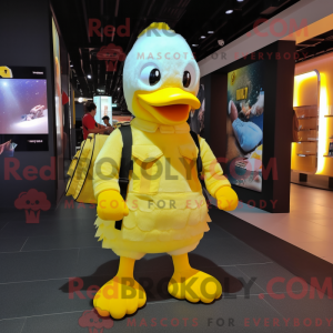 Personaje mascota de cisnes...